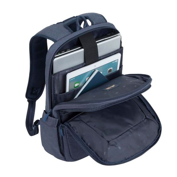 Backpack Rivacase 7760, for Laptop 15,6" & City bags, Canvas Blue 90757 фото