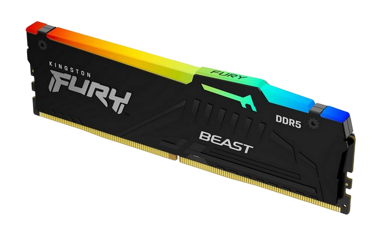 32GB DDR5-5600MHz Kingston FURY Beast RGB (Kit of 2x16GB) (KF556C40BBAK2-32), CL40-40-40, 1.25V,Blk 203802 фото