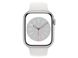 Apple Watch Series 8 GPS, 45mm Silver Aluminium Case with White Sport Band, MP6N3 145336 фото 3
