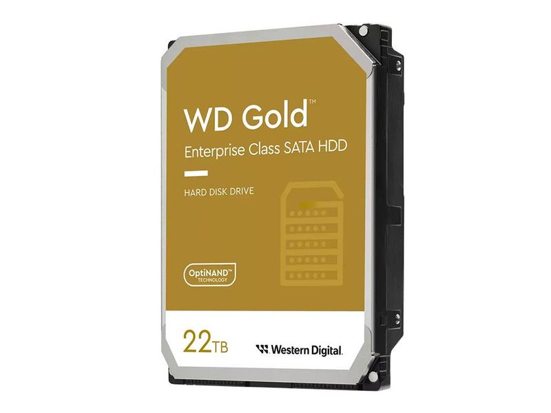 3.5" HDD 22.0TB-SATA-512MB Western Digital "Gold (WD221KRYZ)", Enterprise, CMR, 7200rpm, 2.5M (MTBF) 146972 фото