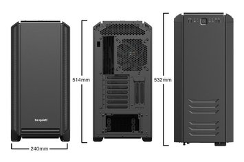 Case ATX be quiet! Silent Base 601, w/o PSU, 2x140mm, 1xUSB 2.0, 2xUSB 3.2, Window, Black 131500 фото