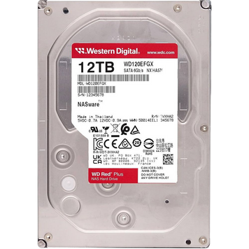 3.5" HDD 12.0TB-SATA-512MB Western Digital "Red Plus (WD120EFGX)", NAS, 24/7, CMR, 7200rpm, 1.0M (M 251277 Imagini