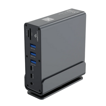 Docking Station Gembird A-CF-COMBO15-01, 3xUSB3.0, 2xUSB-C, 2xUSB2.0, 2xHDMI, DP, 3.5mm, LAN, SD, Mi 250383 Imagini