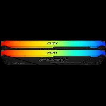 32GB DDR4-3600MHz Kingston FURY Beast RGB (Kit of 2x16GB) (KF436C18BB2AK2/32), CL18-22-22, 1.35V, B 221199 фото