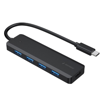 Type-C 3.1 USB Hub, 4-port Output: 4 x USB3.0, 1 x Type-C, Gembird "UHB-CM-U3P4P-01" 219065 Imagini