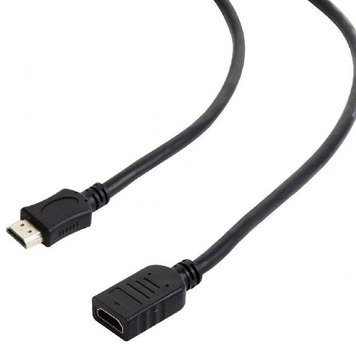 Cable HDMI male to HDMI female 0.5m Cablexpert male-female, V1.4, Black, CC-HDMI4X-0.5M 80283 фото