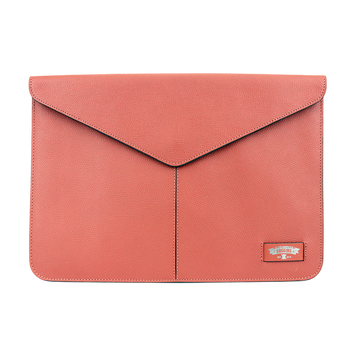 Ultrabook sleeve Baggins, Magnet, Real leather for 13-14", Coral 257797 фото