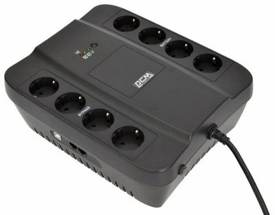 UPS Ultra Power 850VA/480W, (3 steps of AVR, CPU controlled), USB, 8 Schuko, 2 IEC, plastic case 89338 фото