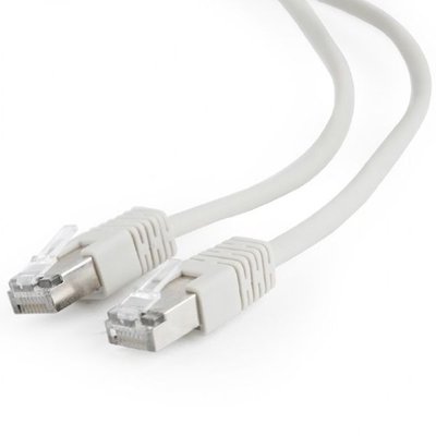 7.5m, FTP Patch Cord Gray, PP22-7.5M, Cat.5E, Cablexpert, molded strain relief 50u" plugs 47131 фото