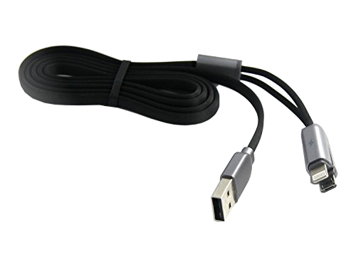 Lightning+Micro-USB Cable Remax, Binary, Black 127169 Imagini