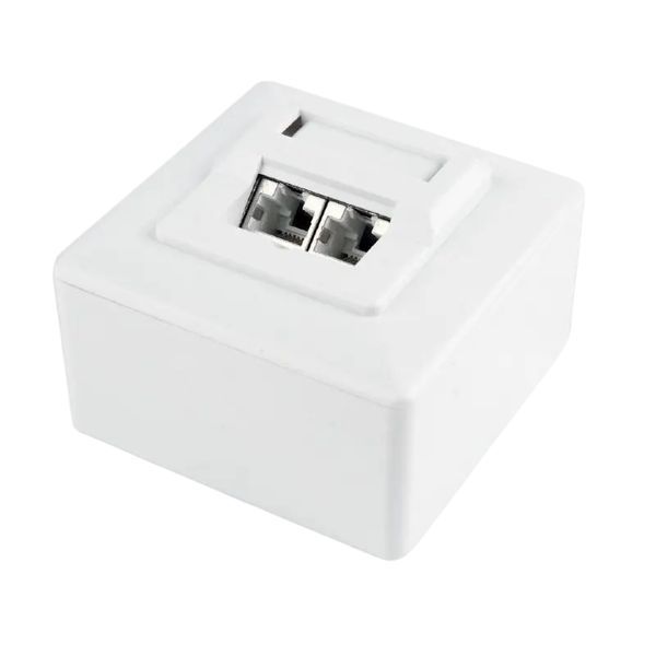 2xRJ45 Surface Box 2 port STP Cat.6, MWS-2S6-01 225748 фото