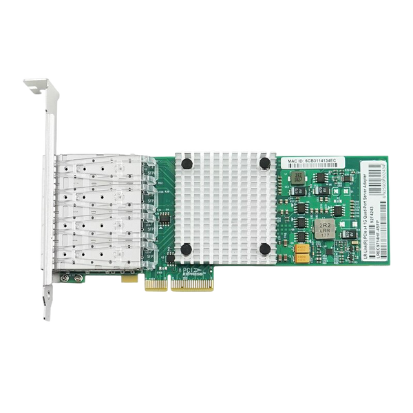 PCI-e Intel Server Adapter Intel I350AM4, Quad SFP Port 1Gbps 81480 фото
