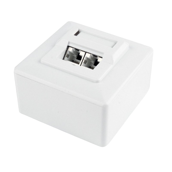 2xRJ45 Surface Box 2 port STP Cat.6, MWS-2S6-01 225748 фото