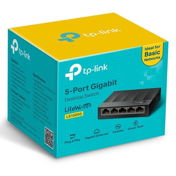 .5-port 10/100/1000Mbps Switch TP-LINK LiteWave "LS1005G", plastic case 113069 фото
