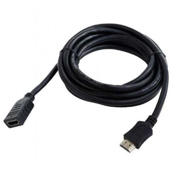 Cable HDMI male to HDMI female 0.5m Cablexpert male-female, V1.4, Black, CC-HDMI4X-0.5M 80283 фото