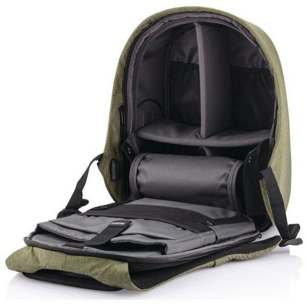 Backpack Bobby Hero Regular, anti-theft, P705.297 for Laptop 15.6" & City Bags, Green 119784 фото