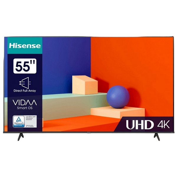 55" LED SMART TV Hisense 55A6K, Real 4K, 3840x2160, VIDAA OS, Black 208321 фото