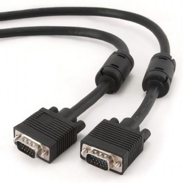 Cable VGA Premium 10.0m, HD15M/HD15M Black, Cablexpert, dual-shield w/2*ferrite core, CC-PPVGA-10M-B 57605 фото