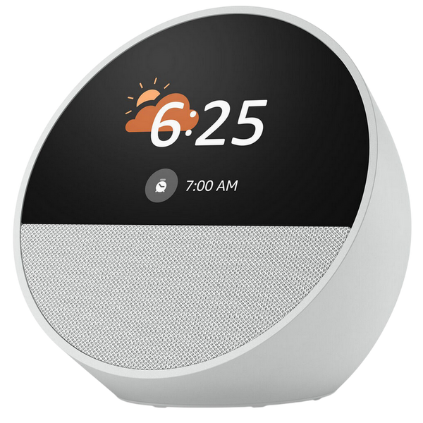 Amazon Echo SCratiță Smart Alarm Clock with Alexa (2024), Glacier White 237700 Imagini