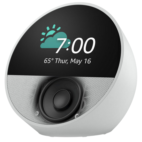 Amazon Echo SCratiță Smart Alarm Clock with Alexa (2024), Glacier White 237700 Imagini