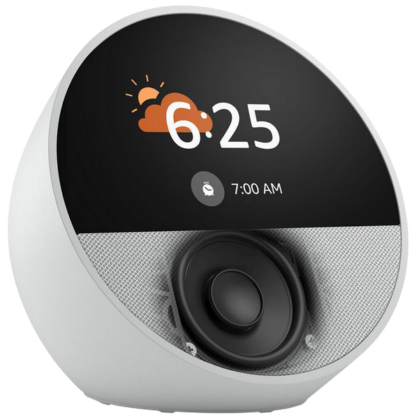 Amazon Echo SCratiță Smart Alarm Clock with Alexa (2024), Glacier White 237700 Imagini