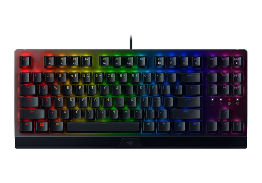 Gaming Keyboard Razer BlackWidow V3 Tenkeyless, Green SW, RGB, US Layout, USB 146610 фото
