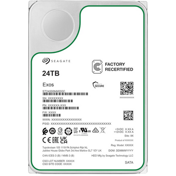 3.5" HDD 24.0TB-SATA- 512MB Seagate Exos (ST24000NM000C-FR), Recertified, Enterprise, CMR, 7200rpm, 231193 Imagini
