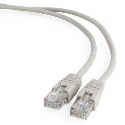 1 m, Patch Cord Gray PP12-1M, Cat.5E, Cablexpert, molded strain relief 50u" plugs 25369 фото