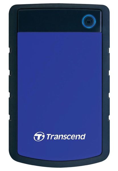 1.0TB (USB3.1) 2.5" Transcend "StoreJet 25H3B", Rubber Grey/Blue, Anti-Shock, One Touch Backup 65272 фото