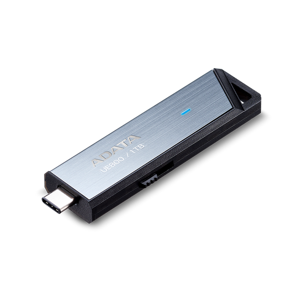 1.0TB USB Type-C 3.1 ADATA UE800, Black/Silver Metall, Slider (13gr, R/W:1000/1000MB/s) (AELI-UE800 212156 фото