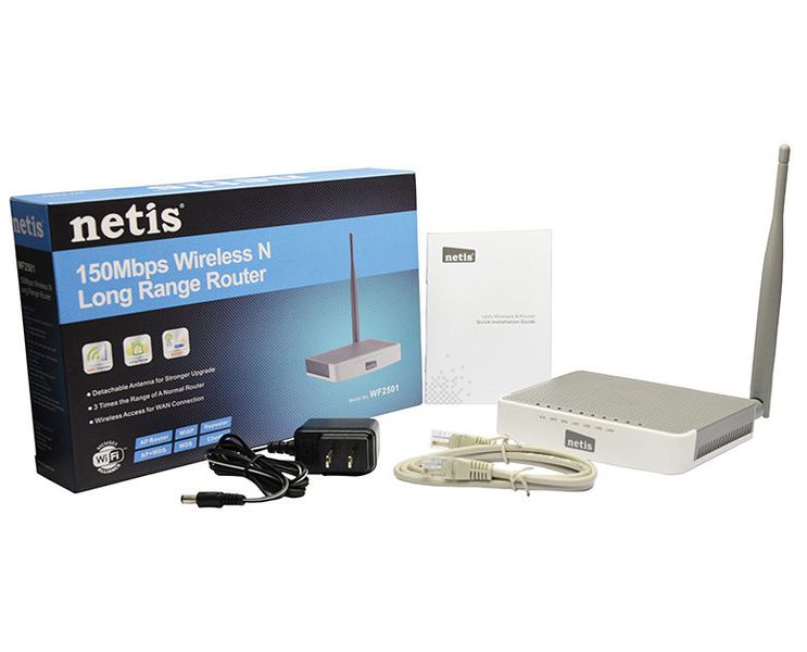 Wi-Fi N Netis Router, "WF2501", 150Mbps, 1x5dBi Fixed Antena 64632 фото