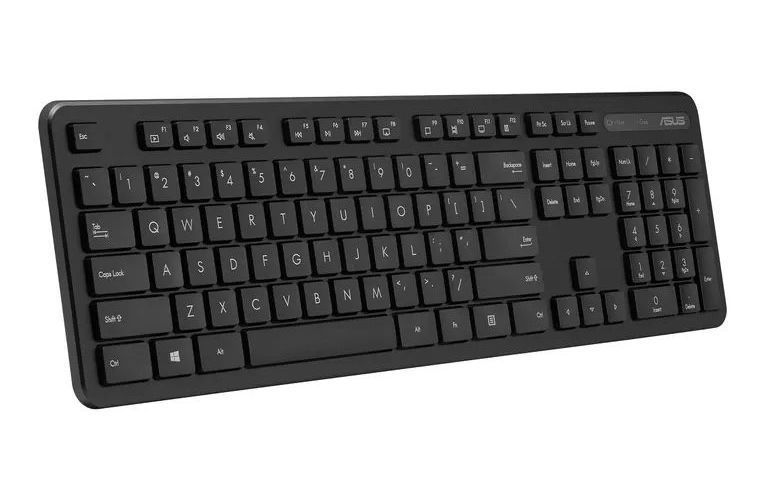 Wireless Keyboard & Mouse Asus CW100, Slim, Low-noise, Fn Keys, EN/RU, 1xAA/1xAAA, Black 200552 фото