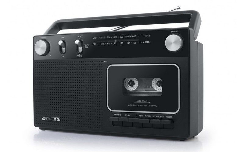 MUSE M-152 RC, Tuner FM, Cassette Recorder, Black 134193 фото