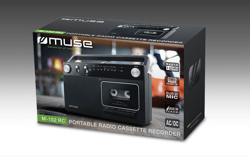 MUSE M-152 RC, Tuner FM, Cassette Recorder, Black 134193 фото
