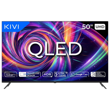 50" LED SMART TV KIVI 50U7000MB, QLED, 4K UHD, Android TV, Black 248011 фото