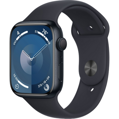 Apple Watch Series 9 GPS, 45mm Midnight Aluminium Case with Midnight Sport Band - M/L, MR9A3 208540 фото