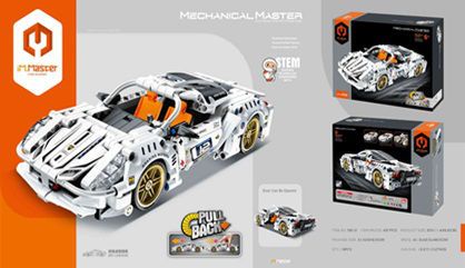 5812, iM.Master Bricks: Pull Back White Racer. 437 pcs 138079 фото