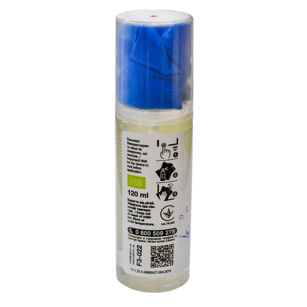 Cleaning set for screens PATRON "F3-022" (Sprey 120ml+Wipe) Patron 108276 фото