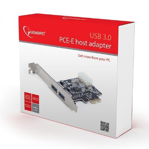 PCI-Express to 2xUSB3.0, Gembird "UPC-30-2P", add-on card 49242 фото