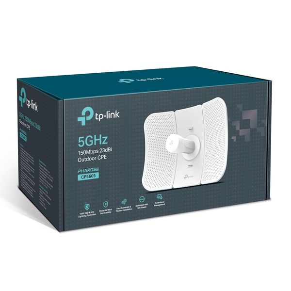 Wi-Fi N Outdoor Access Point TP-LINK "CPE605", 150Mbps, 23dBi, Centralized Management, PoE 113014 фото