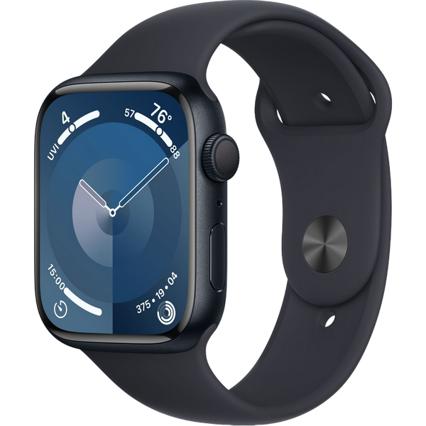 Apple Watch Series 9 GPS, 45mm Midnight Aluminium Case with Midnight Sport Band - M/L, MR9A3 208540 фото