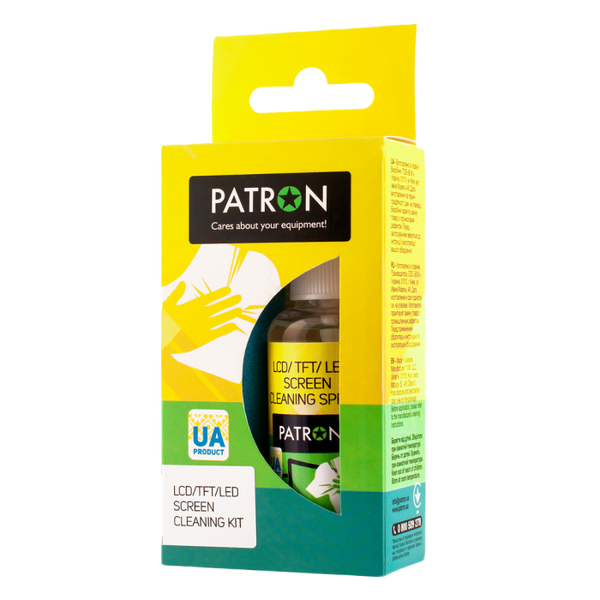 Cleaning set for screens PATRON "F3-015" (Sprey 50ml+Wipe) Patron 105838 Imagini