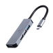 USB 3.0 Hub 4-port: Type-C to 3*USB2.0/1*USB3.1, Gembird "UHB-CM-U3P1U2P3-01", Silver 148899 Imagini 4