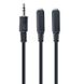 Audio spliter cable 0.1m 3.5mm 3pin plug to 3.5 mm stereo + mic sockets, Cablexpert CCA-415-0.1M 88005 фото 1