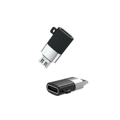 Adapter XO Micro-USB to Type-C, NB149A, Black 127237 фото