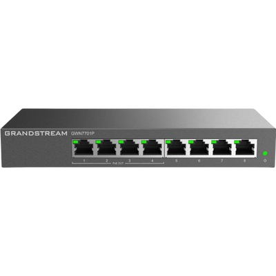 .8-port 10/100/1000Mbps POE, Grandstream "GWN7701P", with 4-Port PoE, 60W Budget, Metal 207393 фото