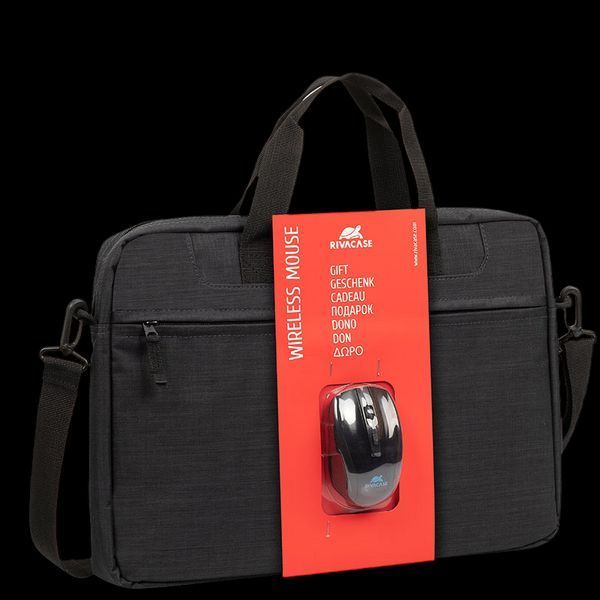 NB bag Rivacase 8038, for Laptop 15.6" & City Bags + Wireless mouse, Black 205438 Imagini