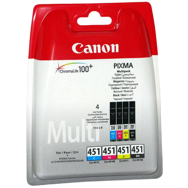 Ink Cartridge Canon CLI-451 CMYB, Multip 72252 фото