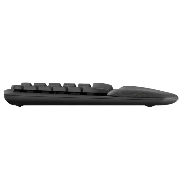 Wireless Keyboard Logitech Wave Keys (B2B), Curved keyframe, Palm rest, Tilt legs, Easy-Switch Keys, Battery indicator, 2xAAA, 2.4Ghz+BT, EN, Graphite 245890 фото
