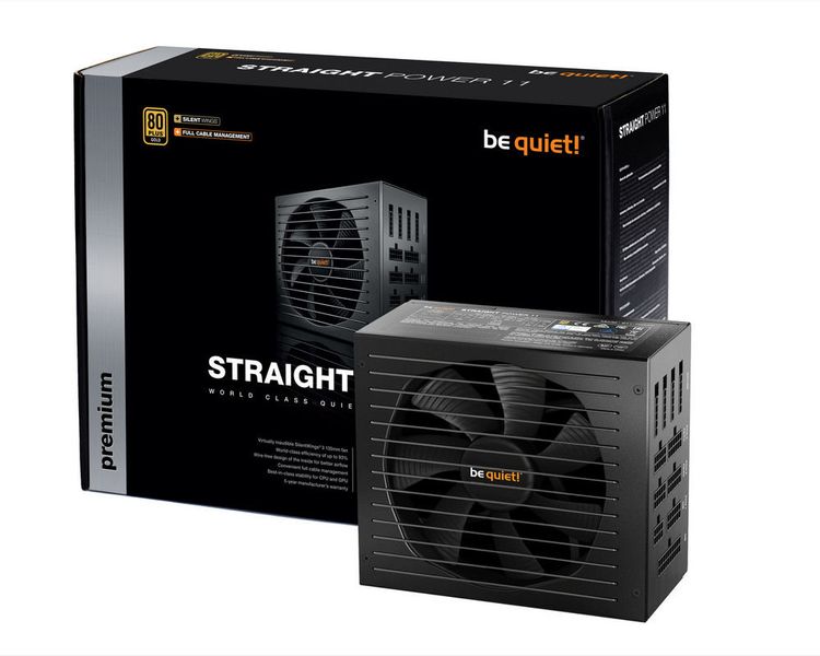 Power Supply ATX 750W be quiet! STRAIGHT POWER 11, 80+ Gold, 135mm fan, LLC+SR+DC/DC, Modular cables 131604 фото
